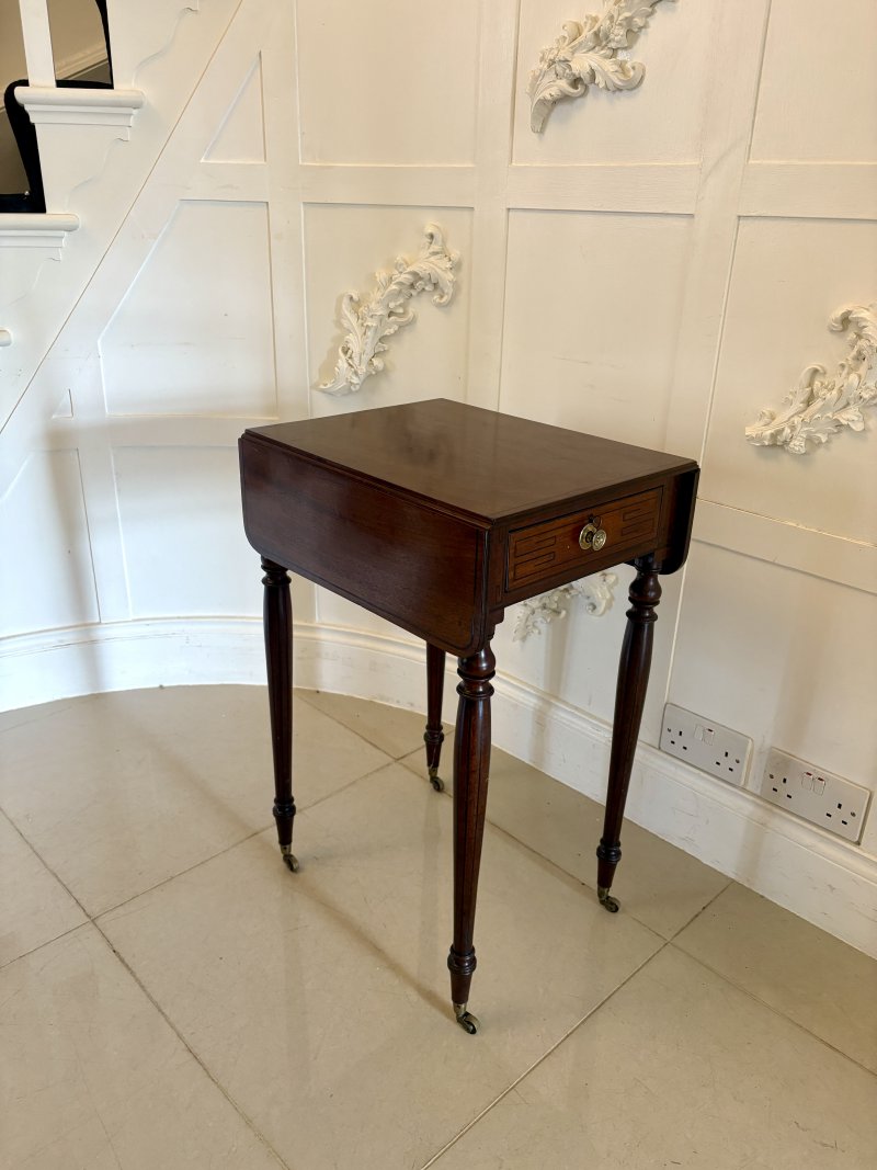 Fine Quality 19th Century Regency Antique Free Standing Lamp/Side Table